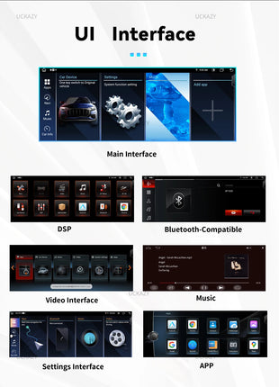 Uckazy 8 Core Wireless Carplay AutoRadio Android 14 For BMW 5 Series F10 F11 2010-2016 CIC NBT Car Multimedia Screen Player GPS Navigation Stereo Carplay Audio - Riparo82