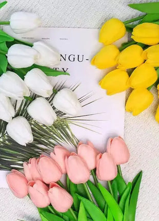 1/5/10/15PCS Tulips Artificial Flowers Real Touch Flowers Tulip Bouquet Decor Fake Tulips Flower for Home Wedding Decorations