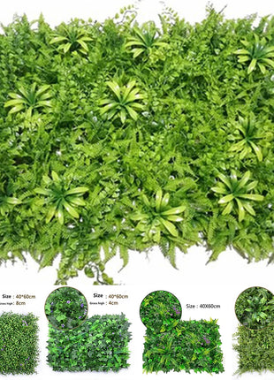 1x 40x60cm Artificial Green Grass Square Plastic Lawn Plant Living Room Background Artificial Lawn Decoration Home Wall Decor