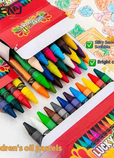 4/12/24 Colors Multicolor Crayons Children's Graffiti Brush Student Oil Painting Stick Suit School Supplies Art Supply