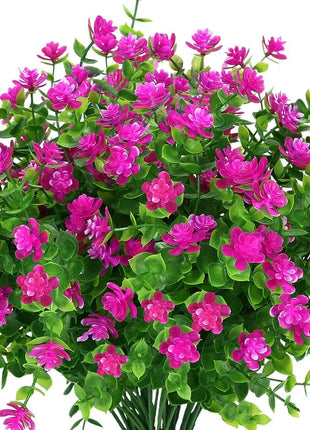 4 Bundles Artificial Plants Fake Boston Ferns Bushes Faux Shrubs  Greenery UV Resistant Plant for Home Garden Outdoor Yard Decor