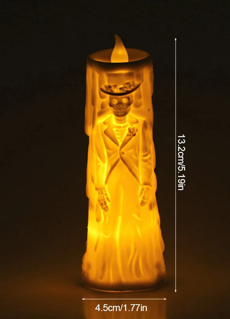 Halloween Horror Ghost Bride Groom LED Candle Electronic Light Halloween Skeleton Lamp Party Decoration Flameless Night Lights - Riparo82