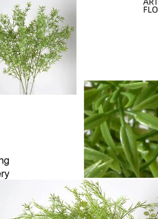 Artificial Fern Plant Branches Real Touch Elegant Greenery Fern Grass Touch Artificial Grass Elegant Fake Plants Wedding Deco