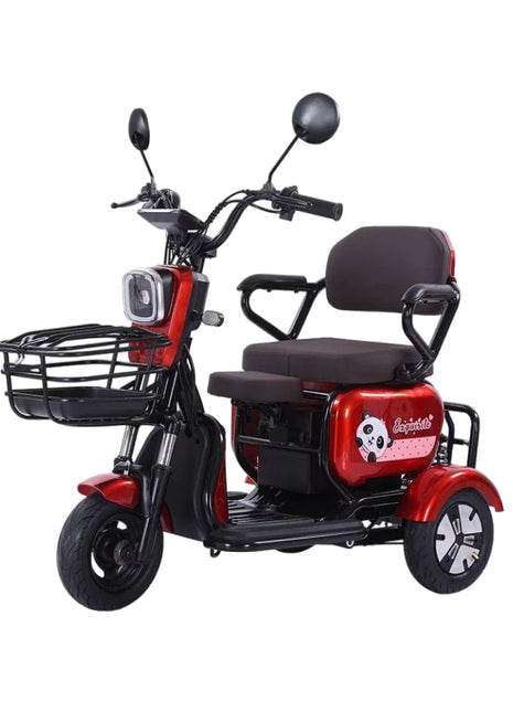 Mini Parent Child Electric Tricycle For Family With Foldable Child Seat 700W 48V 3 Wheels Electric Scooter For Adults Women