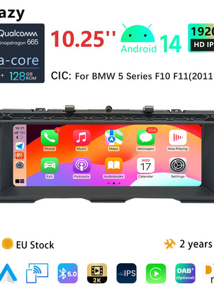 Uckazy 8 Core Wireless Carplay AutoRadio Android 14 For BMW 5 Series F10 F11 2010-2016 CIC NBT Car Multimedia Screen Player GPS Navigation Stereo Carplay Audio - Riparo82