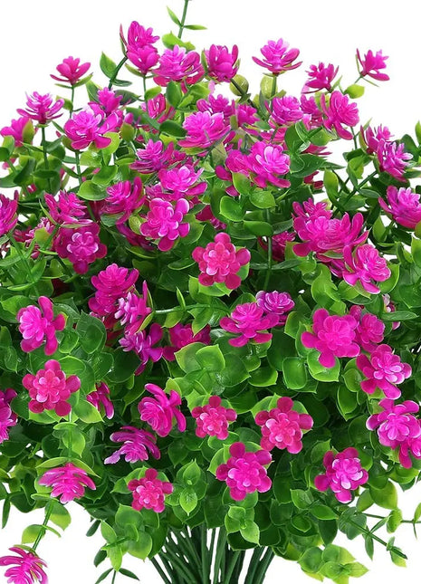 4 Bundles Artificial Plants Fake Boston Ferns Bushes Faux Shrubs  Greenery UV Resistant Plant for Home Garden Outdoor Yard Decor