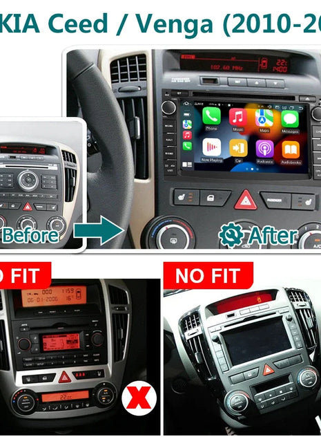 Wireless Carplay Android 14 Auto 7'' autoradio For KIA Ceed Venga 2010-2016 Android AUTO 2din Car Radio Multimedia Screen 4G LTE - Riparo82