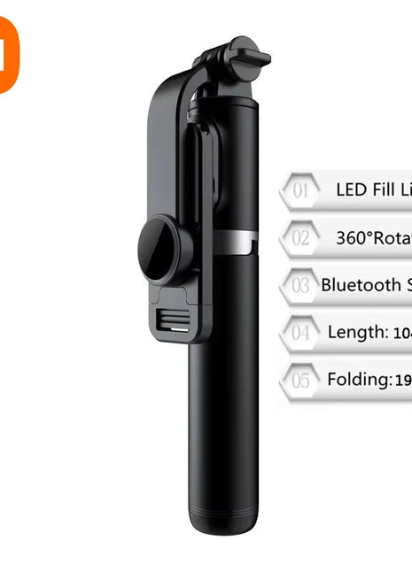 Xiaomi Selfie Stick 1045mm With Wireless Bluetooth LED Fill Light Extended Tripod With Remote Shutter For Android ios Cellphone - Riparo82