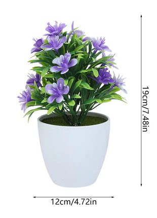 1pc Artificial Potted Plant Small Bonsai Flowers Pot Simulated Tree Ornaments Wedding Home Hotel Office Table Decor Fake Plants