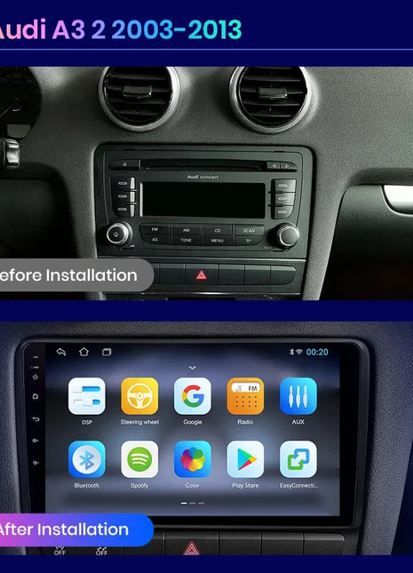 AWESAFE PX9 Car Radio Autoradio for Audi A3 8P 2003 - 2013 Wireless Carplay Screen Android Auto Stereo GPS France - Riparo82