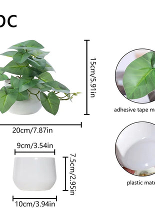 1PC Simulated Plant Potted Plant, Business Office Desktop, Foyer, Garden, Garden, Floral And Home Decoration