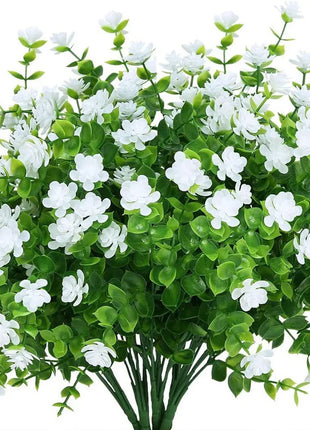 4 Bundles Artificial Plants Fake Boston Ferns Bushes Faux Shrubs  Greenery UV Resistant Plant for Home Garden Outdoor Yard Decor