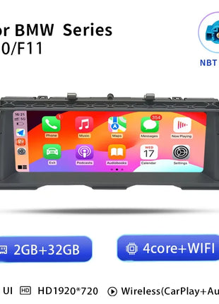 Uckazy 8 Core Wireless Carplay AutoRadio Android 14 For BMW 5 Series F10 F11 2010-2016 CIC NBT Car Multimedia Screen Player GPS Navigation Stereo Carplay Audio - Riparo82