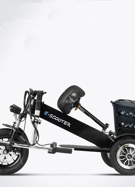 Lightweight Mobility Scooter Foldable With Basket For Adults Electric Scooter Senior Triple Shock Absorption 500W Trike 2 Seats