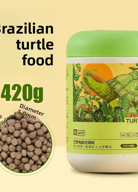 Yee 6-in-1 Freeze-Dried Turtle Food - Mixed Protein & Veggie Diet for Red-Eared Sliders & Aquatic Turtles - Meat & Plant Pellets - Riparo82