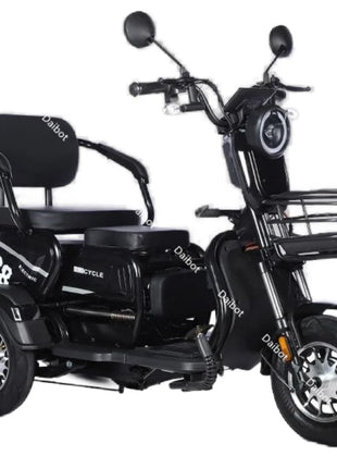 Adult Electric Tricycle Mini Passenger 3 Wheel Electric Scooter 3 Seats For Women Family 600W Powerful Senior Mobility Scooter