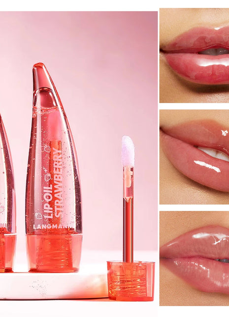 Natural Moisturizing lipstick Moisturizes and softens the water feeling, transparent and nude, easy to apply lip oil - Riparo82