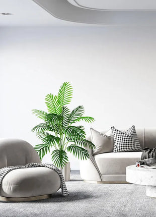 90-120cm Large Artificial Palm Tree Tropical Fake Plants Green Plastic Palm Leafs Big Monstera Tree Branch For Home Garden Decor