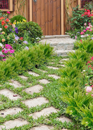 4 Bundles Artificial Plants Fake Boston Ferns Bushes Faux Shrubs  Greenery UV Resistant Plant for Home Garden Outdoor Yard Decor