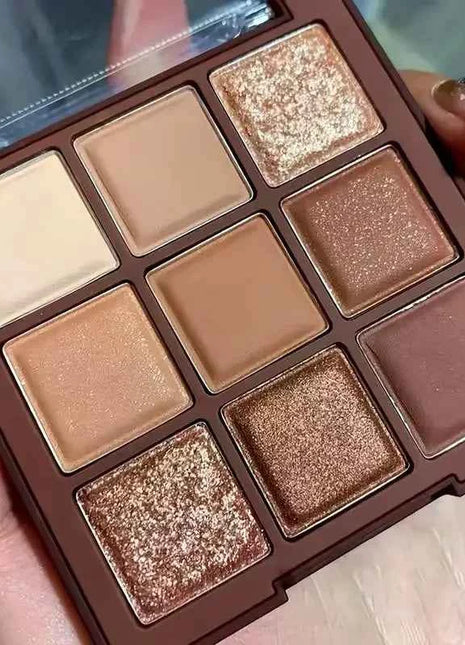 Urbancy 9 color Chocolate Eyeshadow Palette Matte Pearlescent Glitter Glitter Earth Eyeshadow Makeup