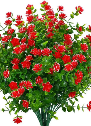 4 Bundles Artificial Plants Fake Boston Ferns Bushes Faux Shrubs  Greenery UV Resistant Plant for Home Garden Outdoor Yard Decor