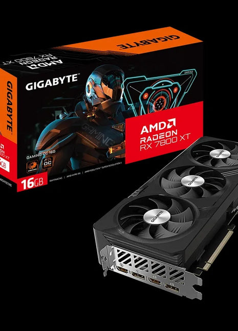 USED GIGABYTE-AMD RX7800 XT GAMING OC 16G Three fan graphics card, Placa de vídeo,GDDR6, 256 bits, PCIe 4.0, - Riparo82