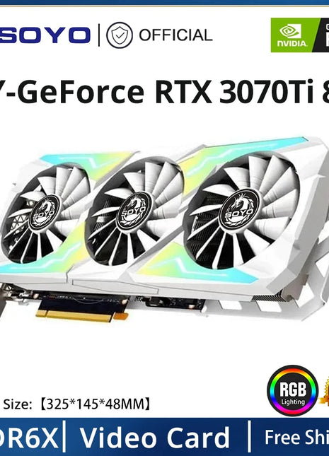 USED SOYO Graphics Card 1660Super 2060 3060 3070Ti 3080Ti GDDR6/GDDR6X 8G 12G Cards Gaming Video Card NVIDIA Computer GPU - Riparo82