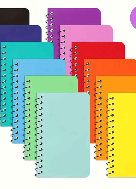 24 piccoli quaderni a spirale, quaderni tascabili 3x5 con pagine a righe, blocchi da 60 fogli per accessori per la casa, l'ufficio e la scuola