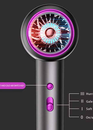Electric Hair Dryer, Household High-power Negative Ion Hair Care Hot And Cold Air Speed Dry Hair Dryer, Easy To Carry