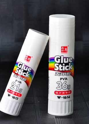 6 pezzi di stick di colla ad alta adesività WQN, colla solida, adesivo per artigianato, materiale scolastico, cancelleria kawaii, materiale per ufficio, prodotti per giovani, 9 g/15 g/21 g/36 g, stagione del ritorno a scuola, asciugatura rapida, impermeab
