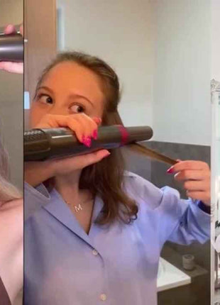 6-in-1 Professional Hair Styling Tool Kit - Ionic Foldable Hair Dryer with Diffuser, Hot Air Brush, Curling Wand, Volumizer, Thermal Brush, and Comb - 1000W, 110V, US Plug