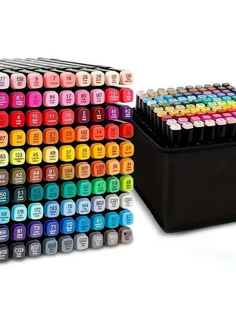 262pz Pennarelli Artistici, Penne da Disegno a Doppia Testa per Artisti Adulti che Schizzano, Disegni Veloci, Colorazione, Evidenziazione, Illustrazioni, Design di Anime, Schizzi d'Arte