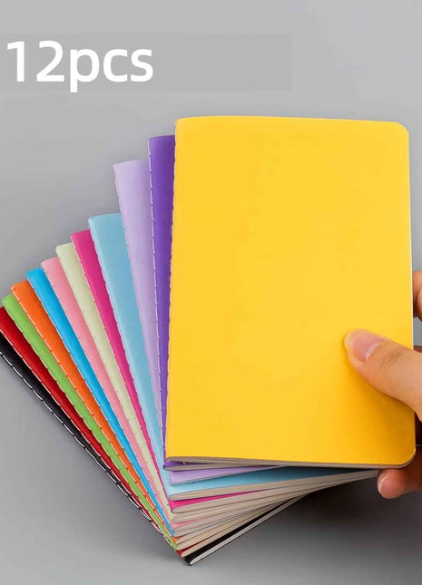 36 pezzi di mini quaderni al dettaglio - Piccolo set di taccuini da tasca con copertine colorate, pagine nere e penna elastica - Perfetto per l'uso quotidiano in ufficio, appunti di studio o uso personale, quaderni e taccuini