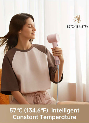 Dreame Hair Dryer Gleam, Fast Hair Drying, Lightweight Design, 0.73lbs, 200 Million Negative Ions For Smooth Hair, Temperature And Air Flow Control, Portable, Pink