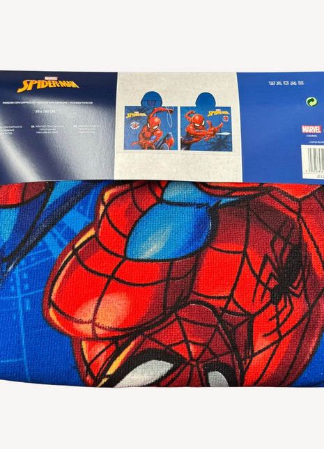 Disney Home Poncho Bimbo Con Cappuccio In Spugna Con Stampa Spider-man Disney Art. Je12795