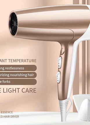 Professional 2000W High-Power Ionic Hair Dryer - Fast Drying, Low-Noise, Constant Temperature Control, Healthy Hair Care, Anti-Frizz, and Shine Enhancing for Salon-Quality Results at Home - Safe, Easy to Use, and Compact Desi