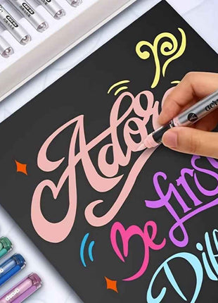 120 Colori Pennarelli Acrilici per Disegno Senza Odore, Pennarelli per Graffiti, Forniture per Disegno, Set di Pennarelli di Alta Qualità, Punta Morbida, Adatto per Pittura su Roccia, Legno, Plastica, Tessuto e Artigianato Fai-da-te, Adatto come Regalo