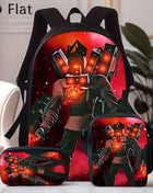 3pezzo [2D Plat] Skibidi Zaino da Toilet Tre Pezzi, Incluso Zaino Scuola Zaino Pranzo e Custodia Matita, Zaino Scuola Studente Carino di Grande Capacità e Resistente, Zaino per Laptop, Grande Capacità, Molto Adatto per i Giornali di Commutazione