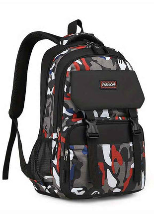 Zaino impermeabile con stampa a camuffamento, zaino da viaggio leggero, zaino da scuola, zaino da viaggio con tasca per tablet e tasche zippate multiple, zaino con cerniera per ragazze e ragazzi