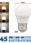 3W E27 / AC DC 12-48V / Natural light 4000K