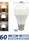 10W B22 / AC DC 12-48V / Warm white 3000K