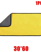 1/2/6pcs Microfiber Cleaning Towel Thicken Soft Drying Cloth Car Body Washing Towels Double Layer Clean Rags Car Accessories - Riparo82