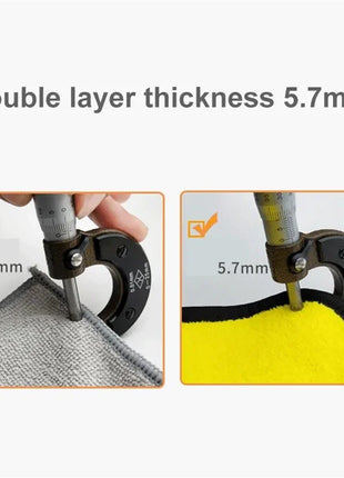 1/2/6pcs Microfiber Cleaning Towel Thicken Soft Drying Cloth Car Body Washing Towels Double Layer Clean Rags Car Accessories - Riparo82