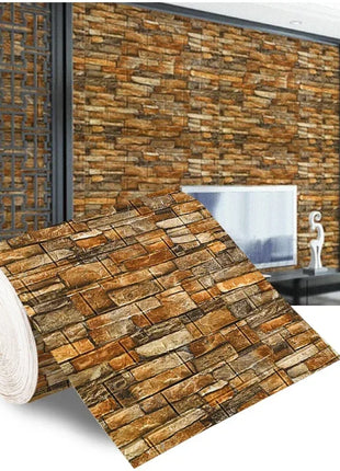 1/5/10m/Roll Retro 3D Wall Sticker Imitation Brick Plane Wall Sticker Furniture Stickers Wallpaper for Wall Living Room Kitchen - Riparo82