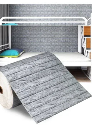 1/5/10m/Roll Retro 3D Wall Sticker Imitation Brick Plane Wall Sticker Furniture Stickers Wallpaper for Wall Living Room Kitchen - Riparo82