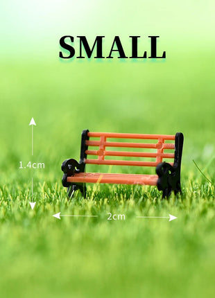 1 PC Miniature Bench Stools Micro Landscapes Resin Chair Crafts Succulents Bonsai Doll House Park Chair Figurines Home Decor New - Riparo82