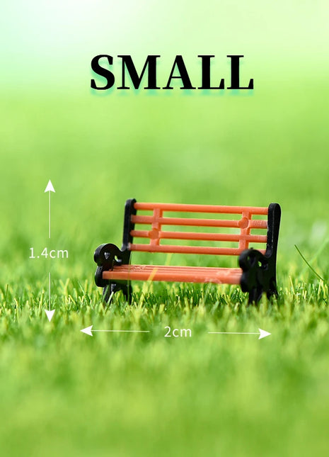 1 PC Miniature Bench Stools Micro Landscapes Resin Chair Crafts Succulents Bonsai Doll House Park Chair Figurines Home Decor New - Riparo82