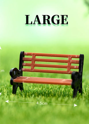 1 PC Miniature Bench Stools Micro Landscapes Resin Chair Crafts Succulents Bonsai Doll House Park Chair Figurines Home Decor New - Riparo82