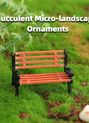1 PC Miniature Bench Stools Micro Landscapes Resin Chair Crafts Succulents Bonsai Doll House Park Chair Figurines Home Decor New - Riparo82