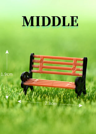 1 PC Miniature Bench Stools Micro Landscapes Resin Chair Crafts Succulents Bonsai Doll House Park Chair Figurines Home Decor New - Riparo82